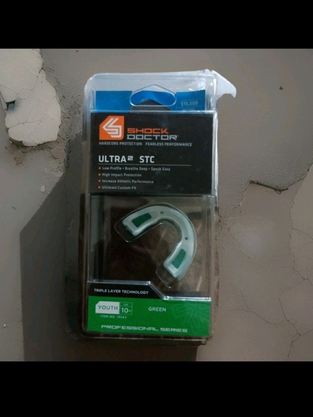 Shock Doctor Green Mouth Guard Ultra 2 STC Low Profile Youth